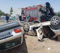 امداد رسانی اورژانس به ۸ مصدوم تصادف دو خودرو در محور آبادان به اهواز